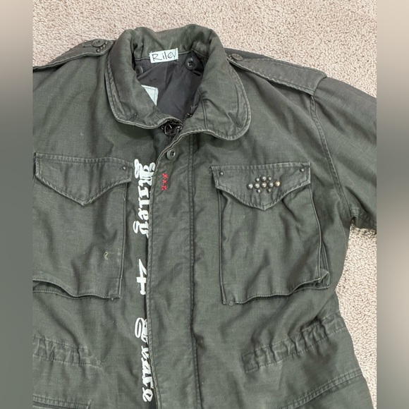 One of a kinda Riley Vintage 1967 military Vietnam War army jacket size S - Picture 5 of 15